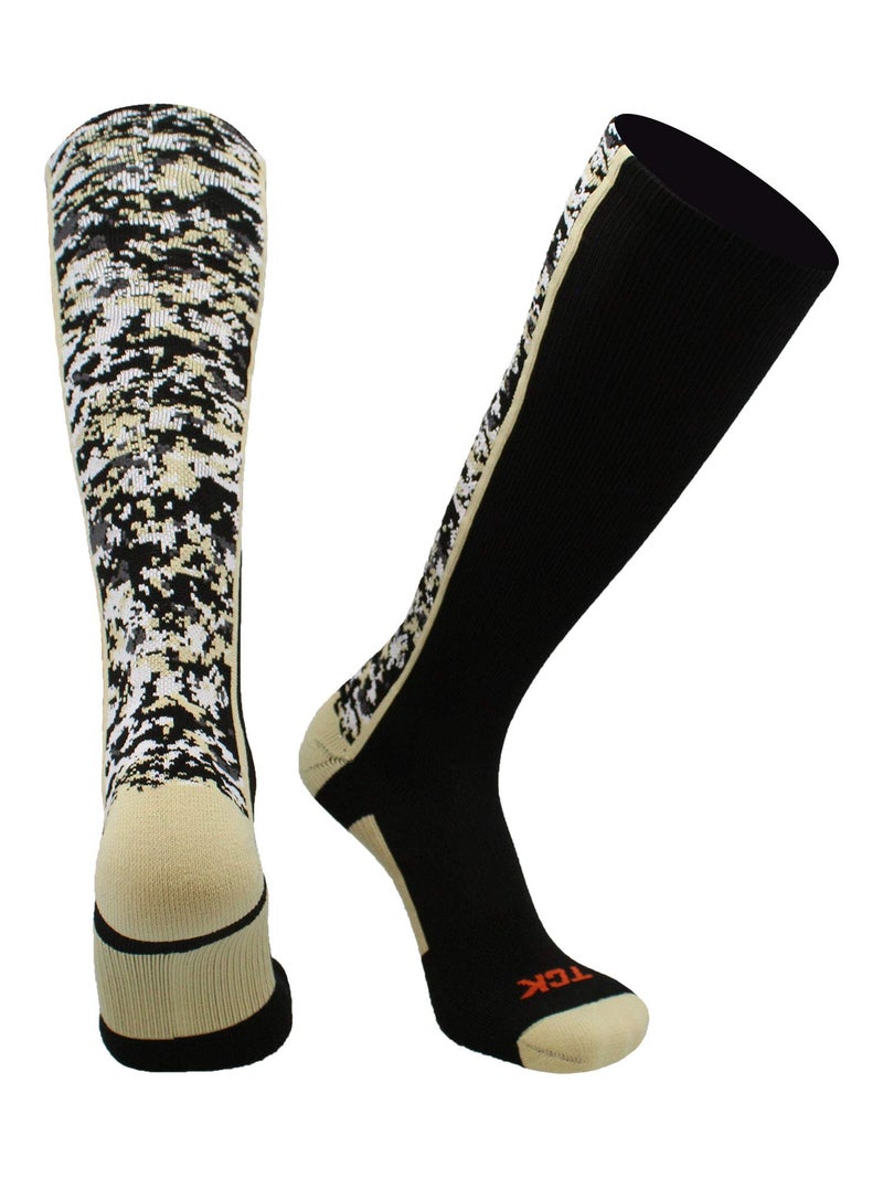 TCK Digital Camo OTC Socks (Black/Vegas Gold, Medium) - Image 1